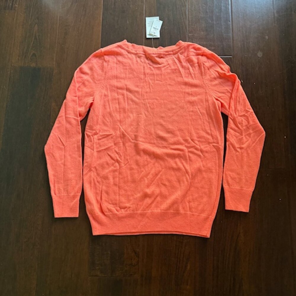 Gap Womens Orange Neon Butterfly Crewneck Sweater M New - Picture 5 of 6